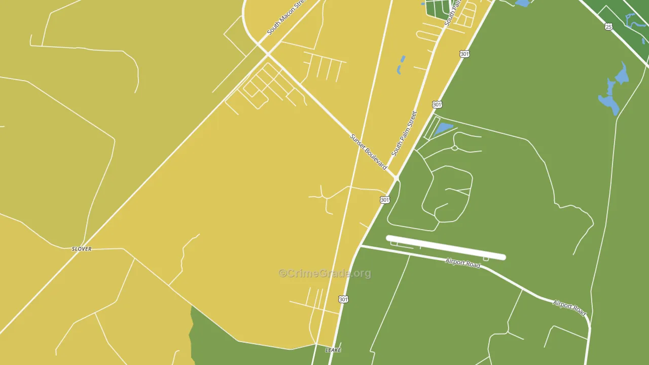 31599, GA Map of Drug-Related Crime Rates