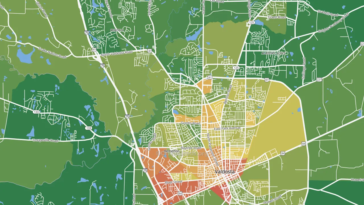 31602, GA Map of Drug-Related Crime Rates