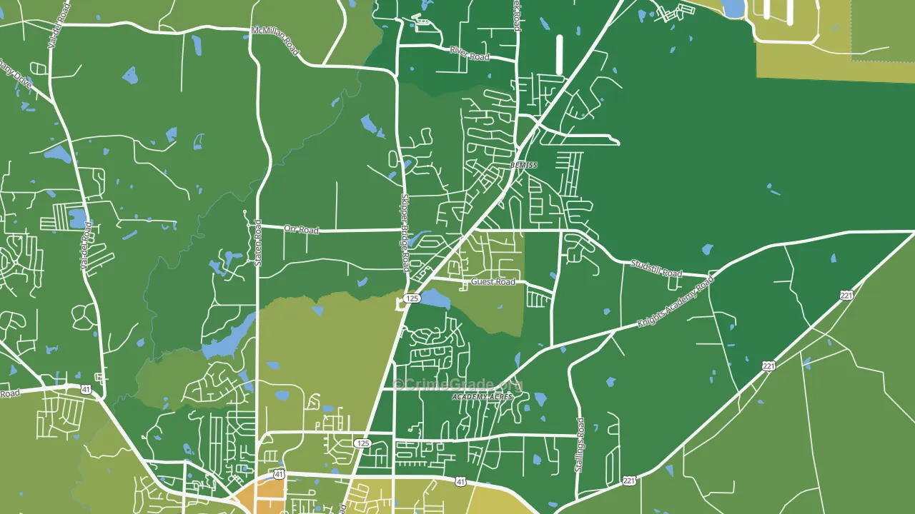 31605, GA Map of Drug-Related Crime Rates
