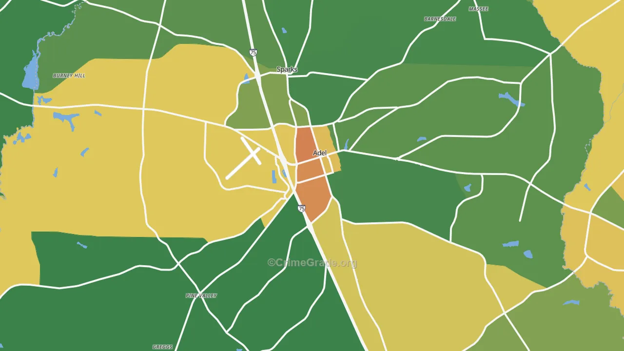 31620, GA Map of Drug-Related Crime Rates