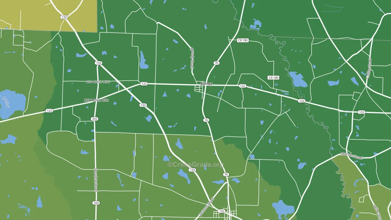 31625, GA Map of Drug-Related Crime Rates