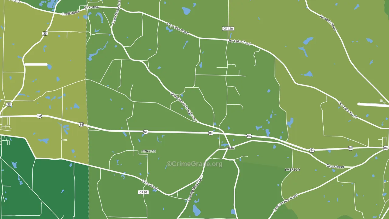31629, GA Map of Drug-Related Crime Rates