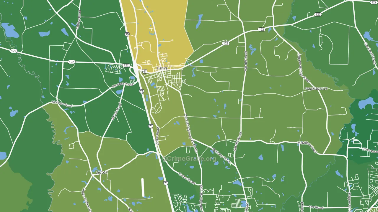 31632, GA Map of Drug-Related Crime Rates