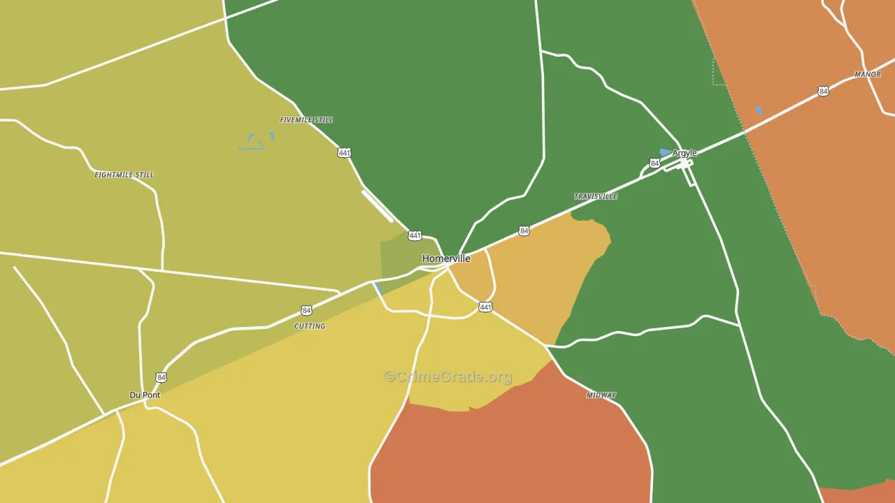 31634, GA Map of Drug-Related Crime Rates
