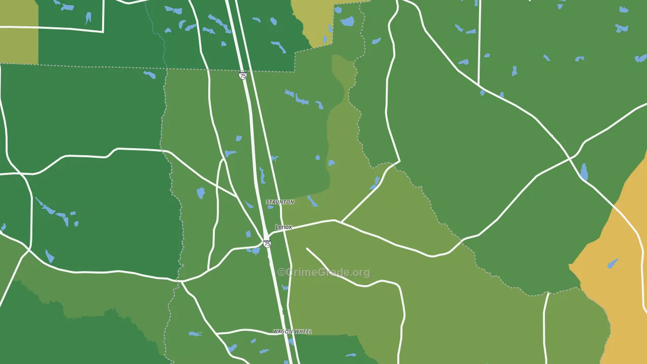 31637, GA Map of Drug-Related Crime Rates