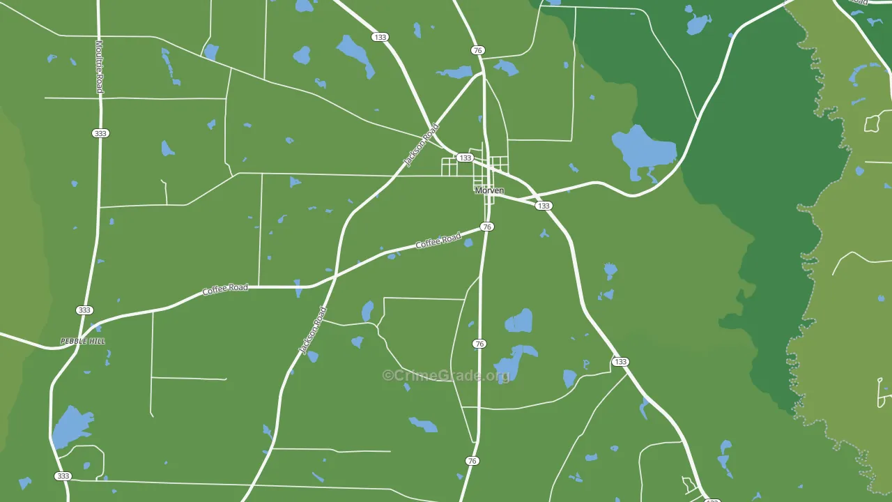 31638, GA Map of Drug-Related Crime Rates