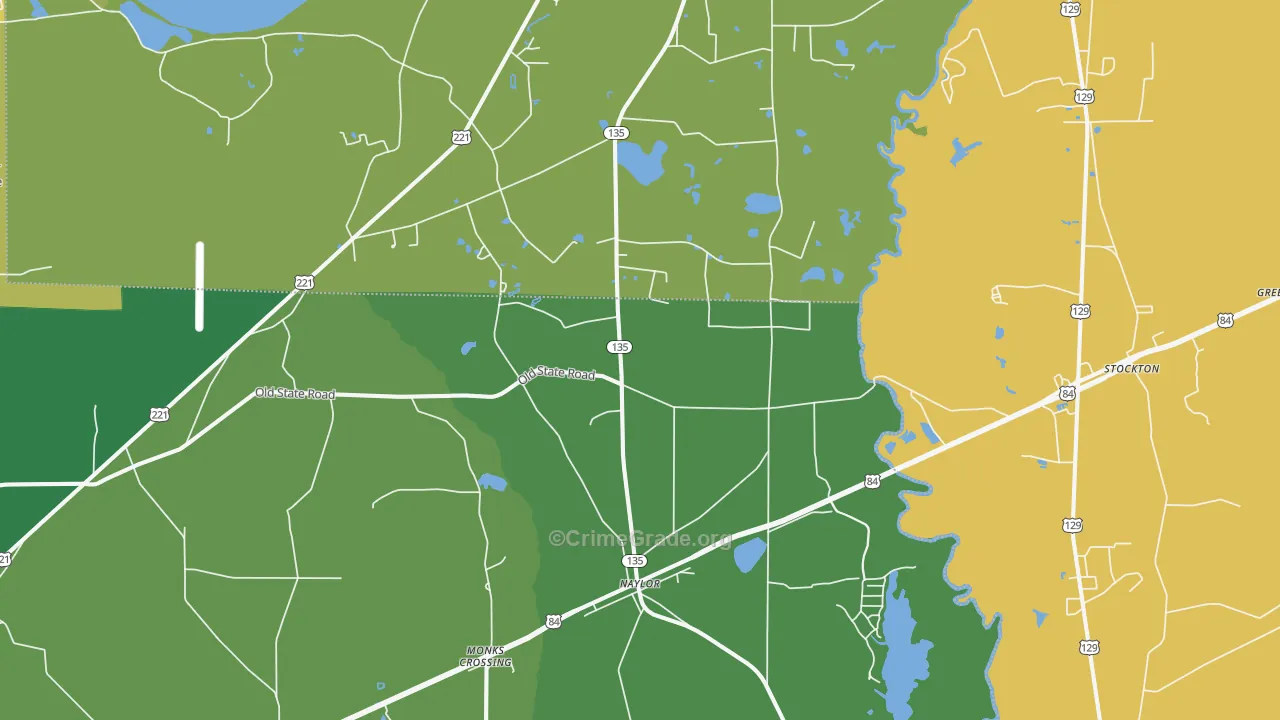 31641, GA Map of Drug-Related Crime Rates
