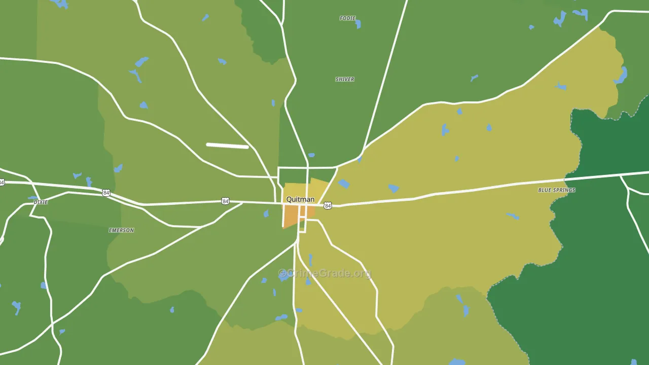 31643, GA Map of Drug-Related Crime Rates
