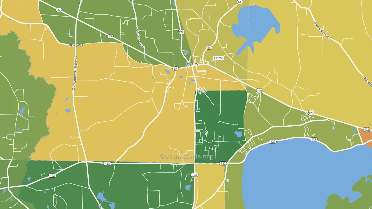 31645, GA Map of Drug-Related Crime Rates