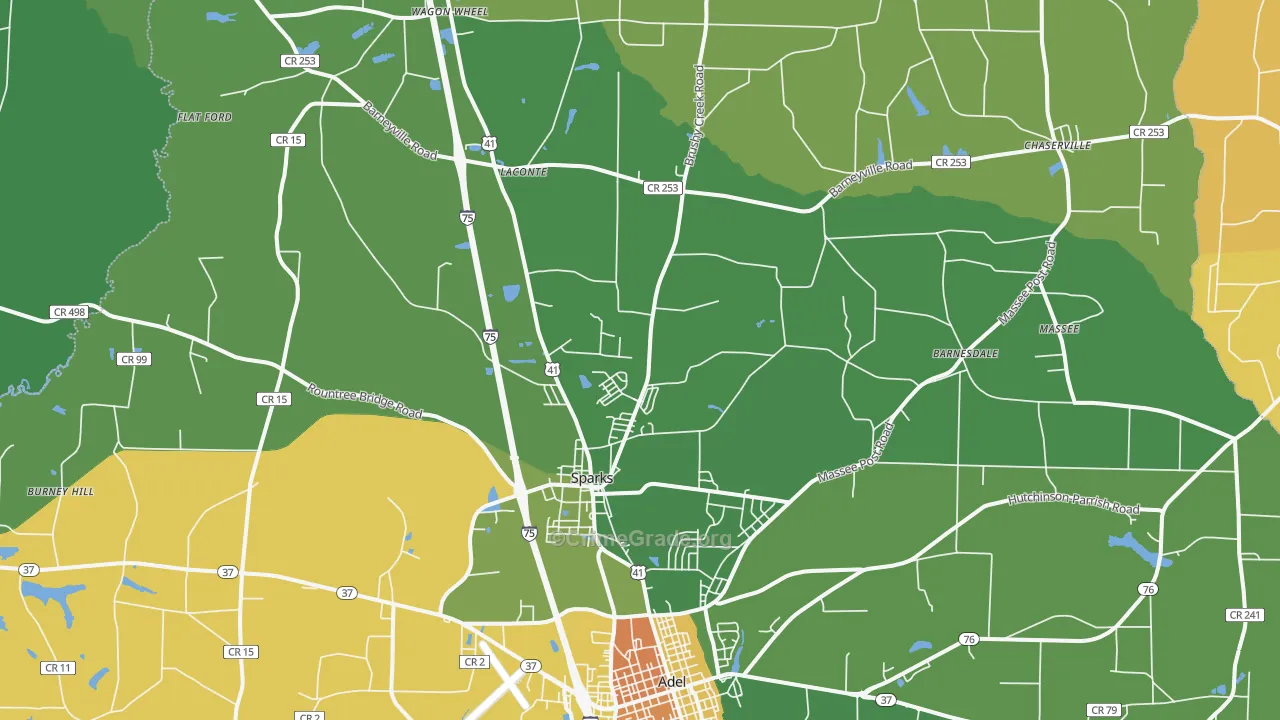 31647, GA Map of Drug-Related Crime Rates