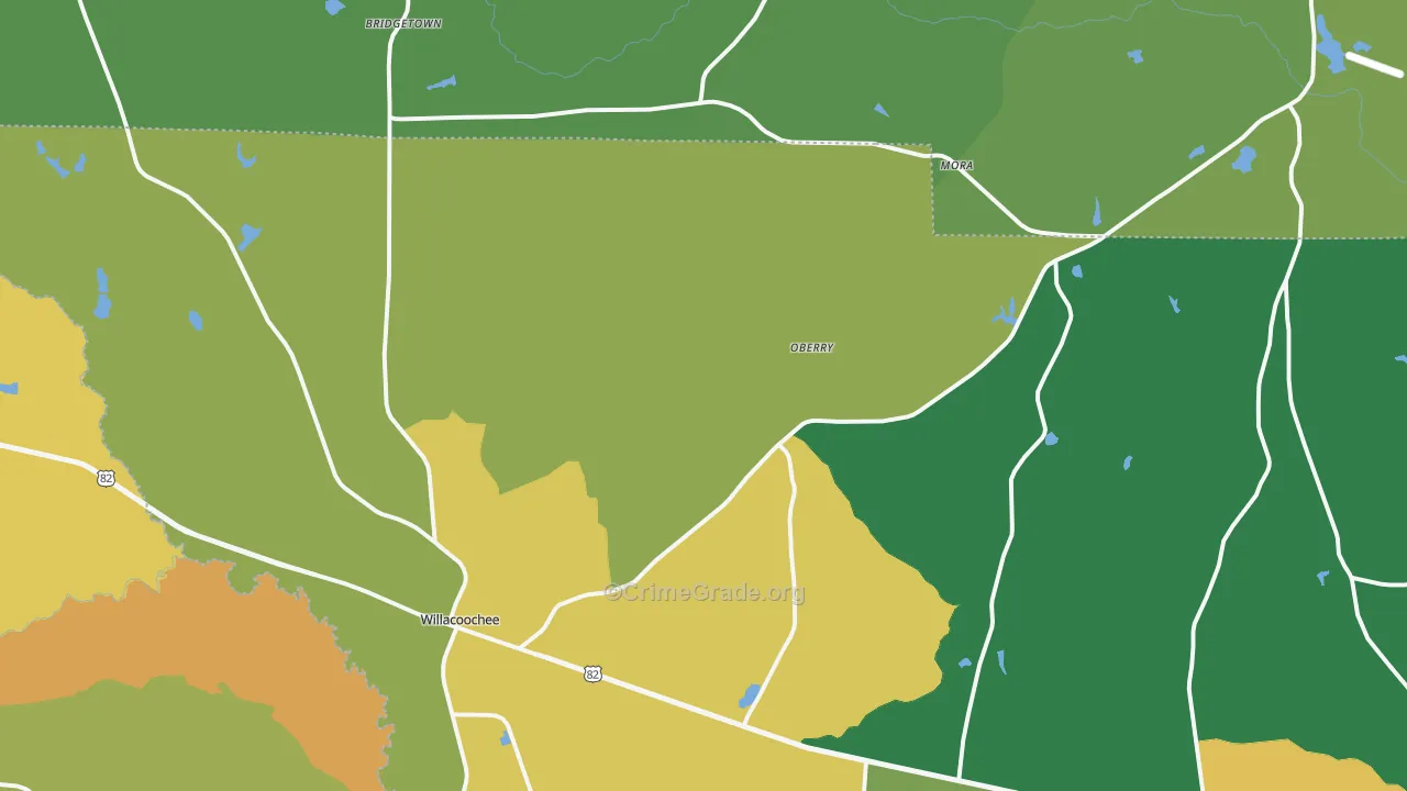 31650, GA Map of Drug-Related Crime Rates