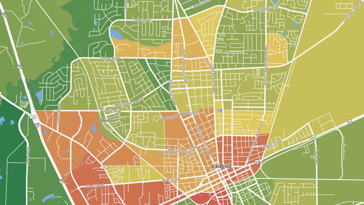31698, GA Map of Drug-Related Crime Rates