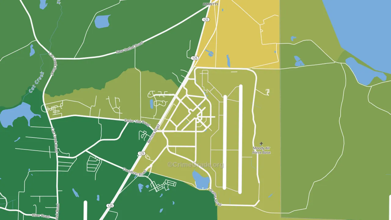 31699, GA Map of Drug-Related Crime Rates