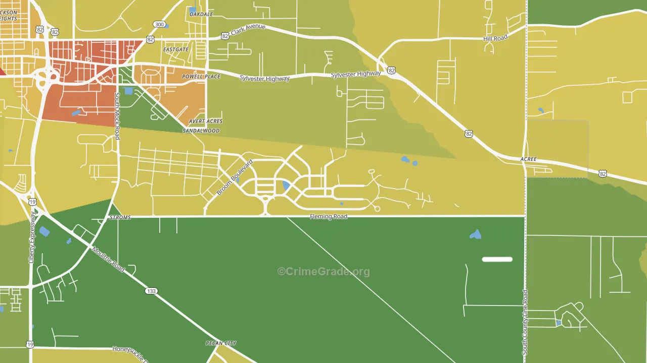 31704, GA Map of Drug-Related Crime Rates