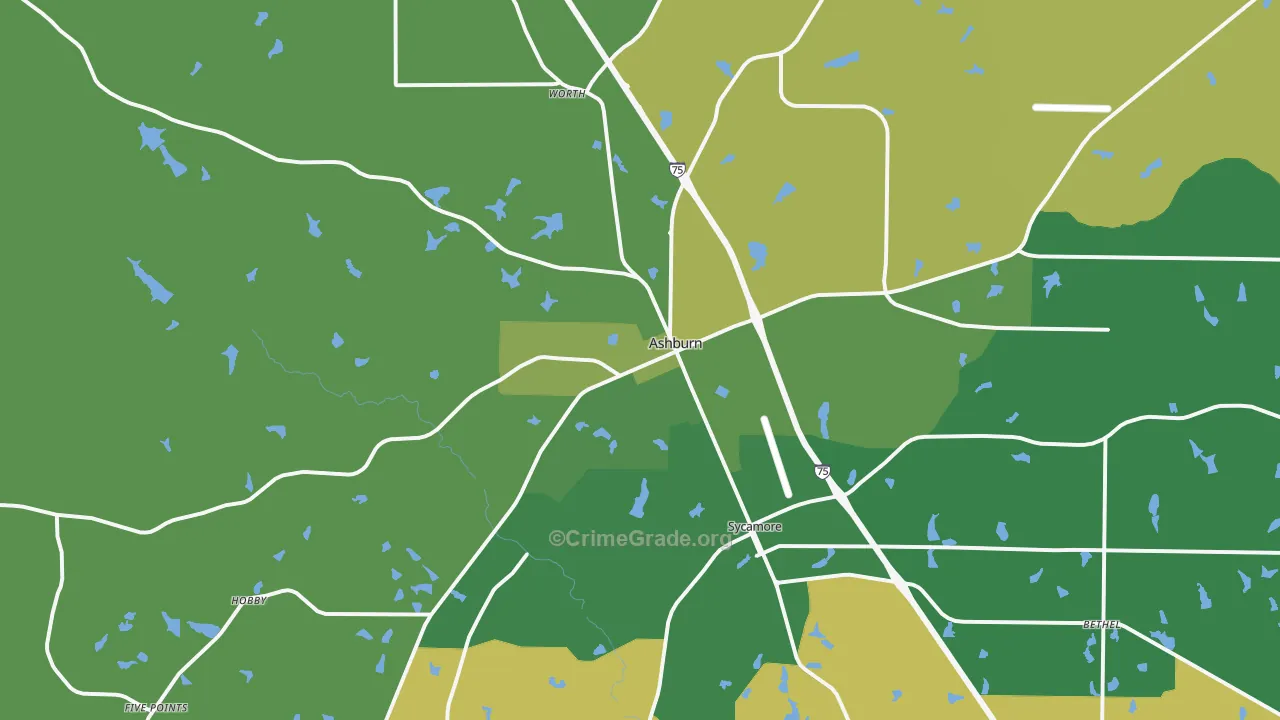 31714, GA Map of Drug-Related Crime Rates