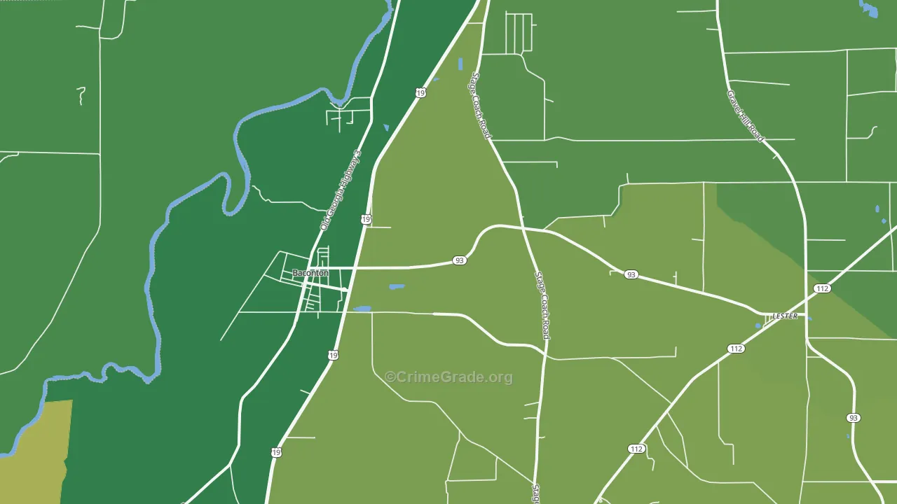 31716, GA Map of Drug-Related Crime Rates