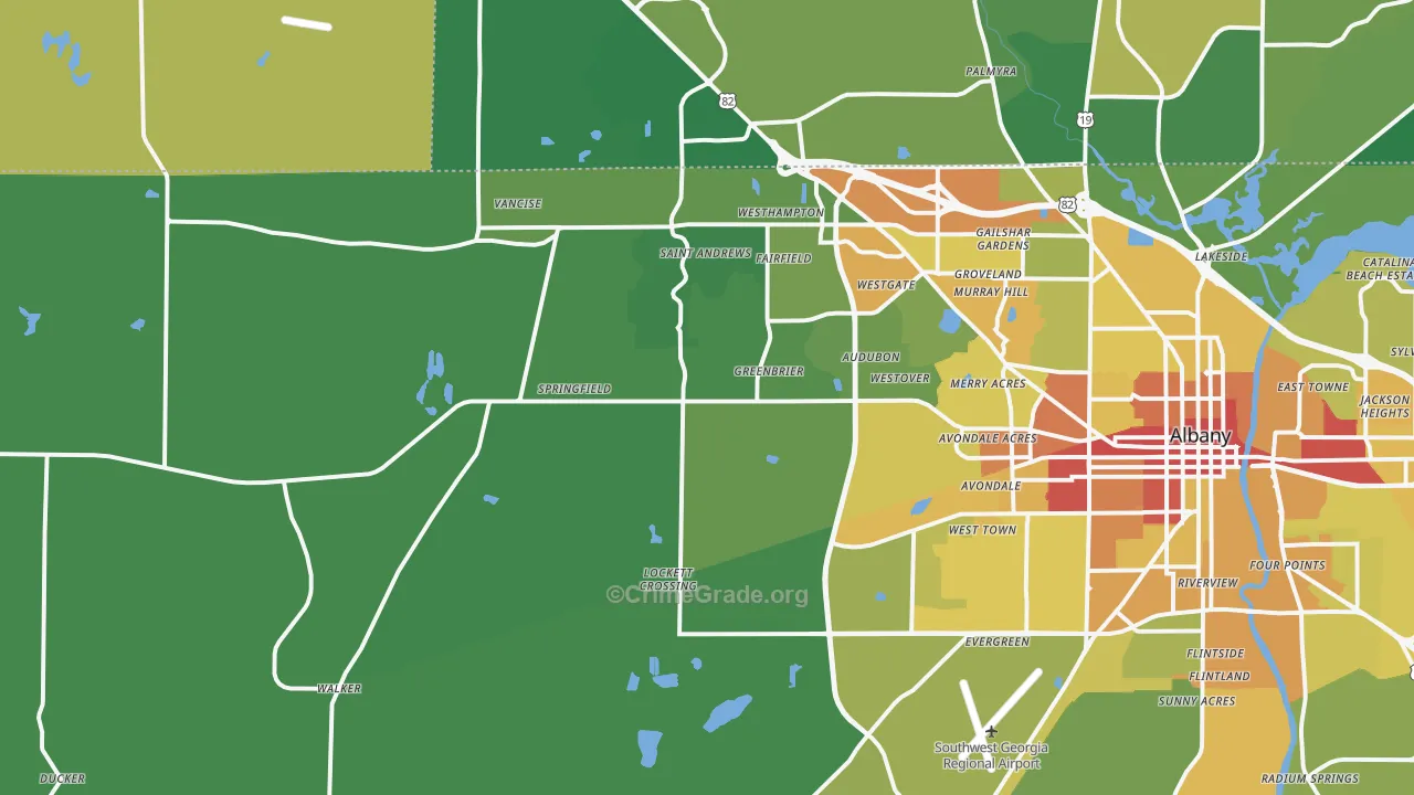 31721, GA Map of Drug-Related Crime Rates