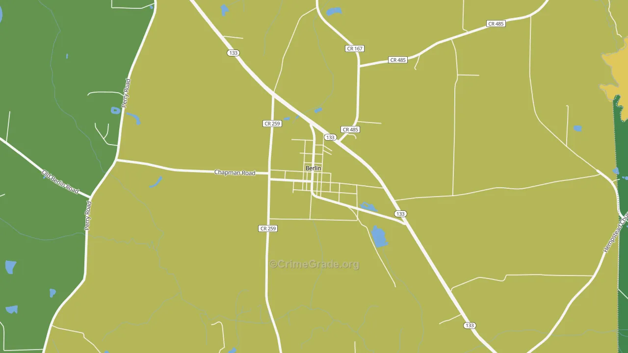 31722, GA Map of Drug-Related Crime Rates