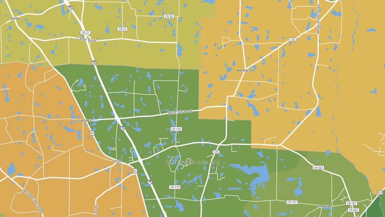 31733, GA Map of Drug-Related Crime Rates