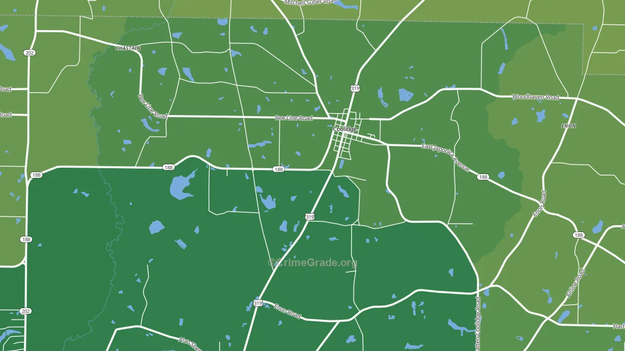 31738, GA Map of Drug-Related Crime Rates