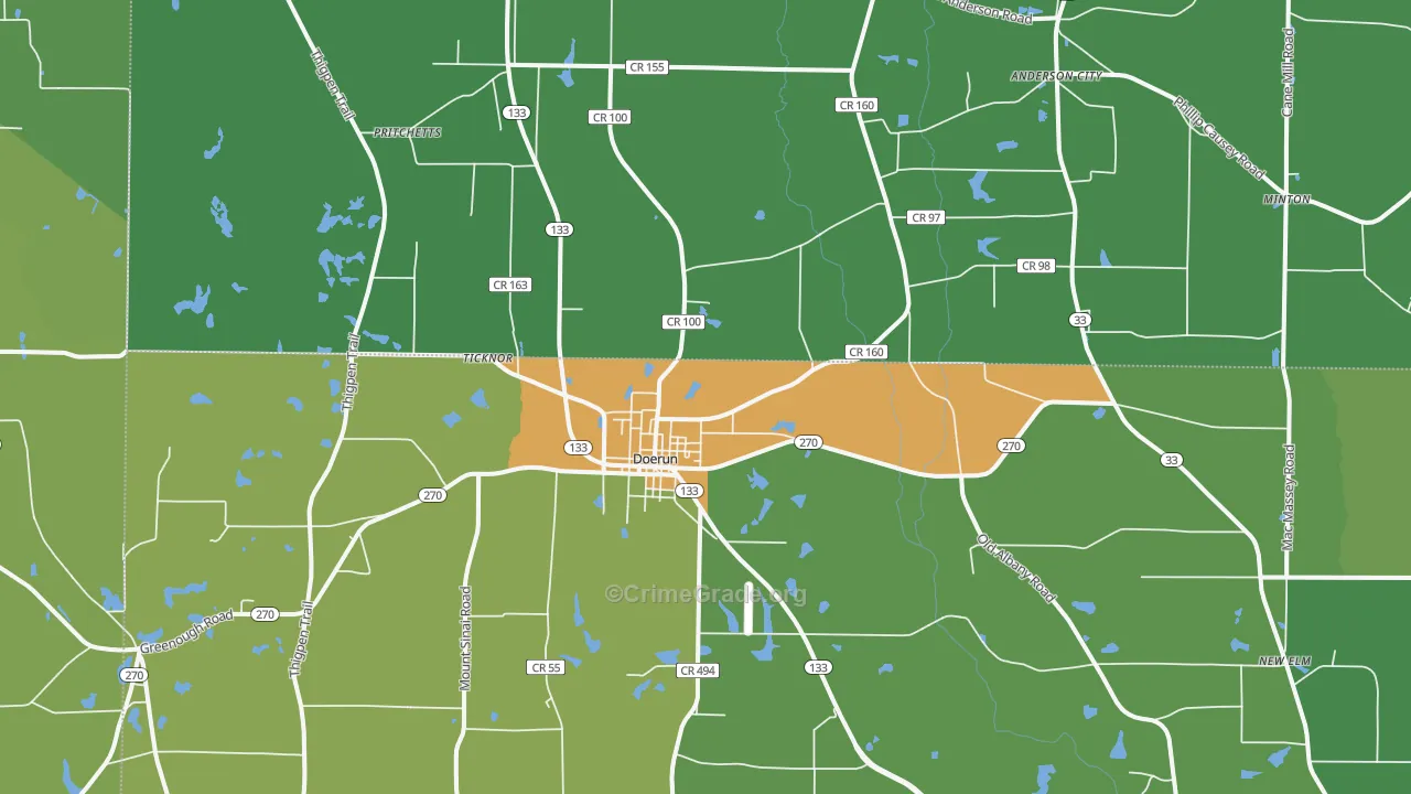 31744, GA Map of Drug-Related Crime Rates