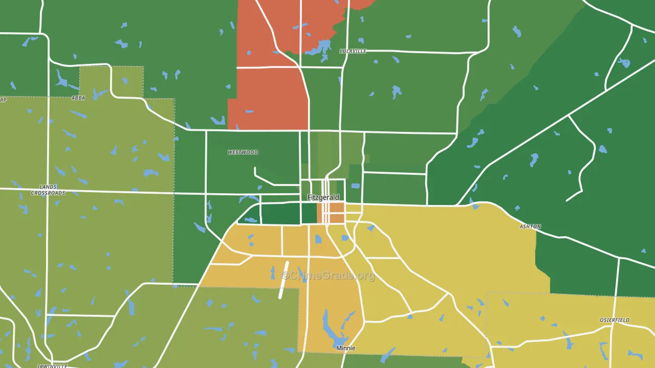31750, GA Map of Drug-Related Crime Rates