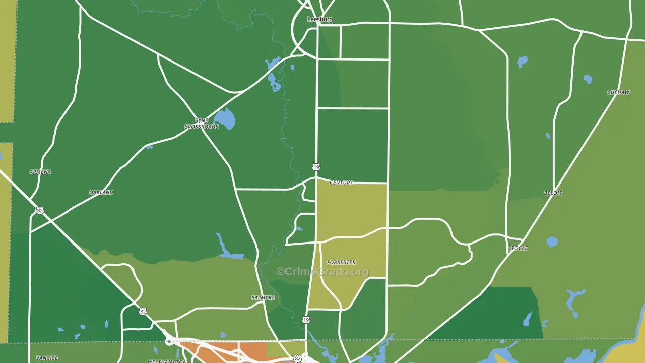 31763, GA Map of Drug-Related Crime Rates