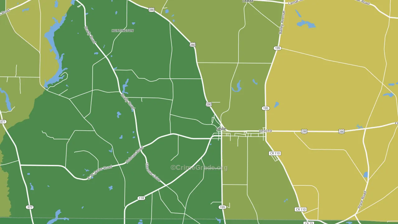 31764, GA Map of Drug-Related Crime Rates