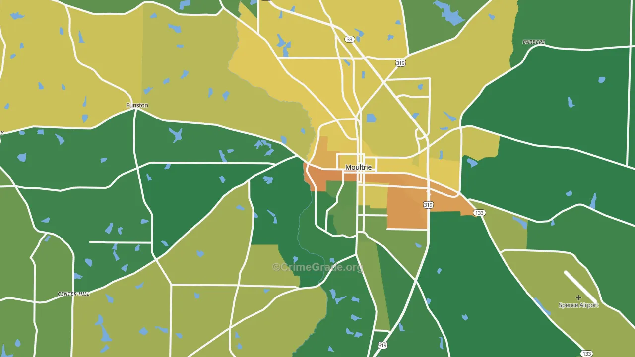 31768, GA Map of Drug-Related Crime Rates