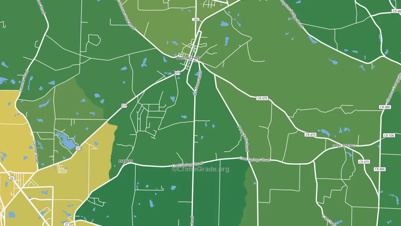 31771, GA Map of Drug-Related Crime Rates