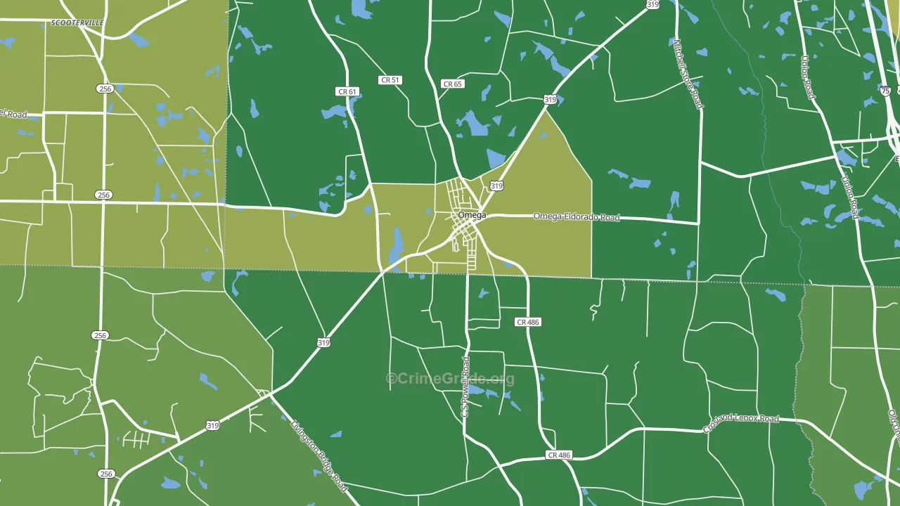 31775, GA Map of Drug-Related Crime Rates
