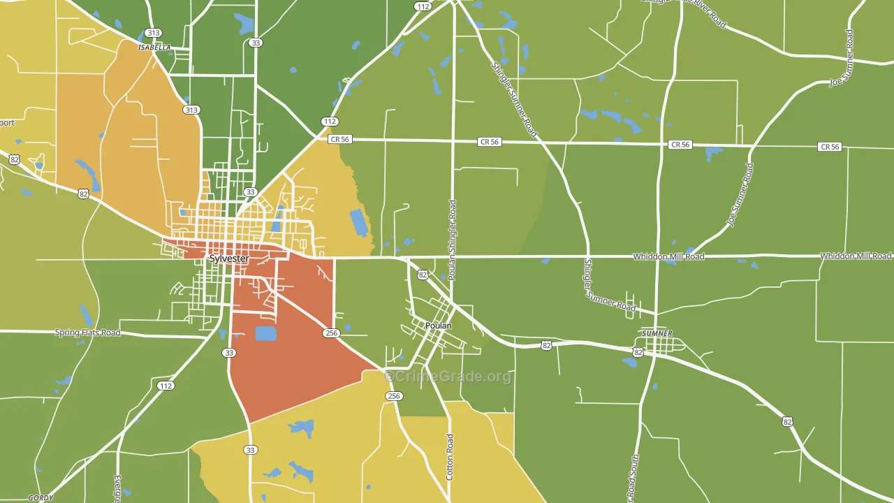 31781, GA Map of Drug-Related Crime Rates