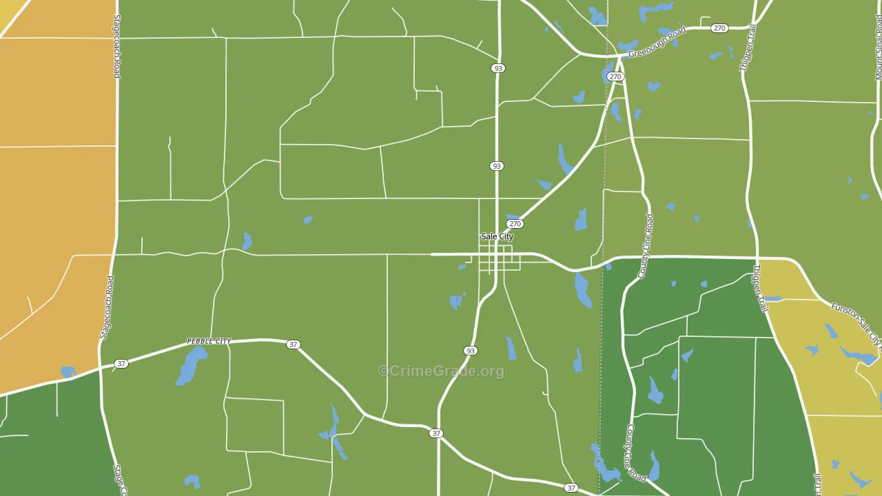 31784, GA Map of Drug-Related Crime Rates