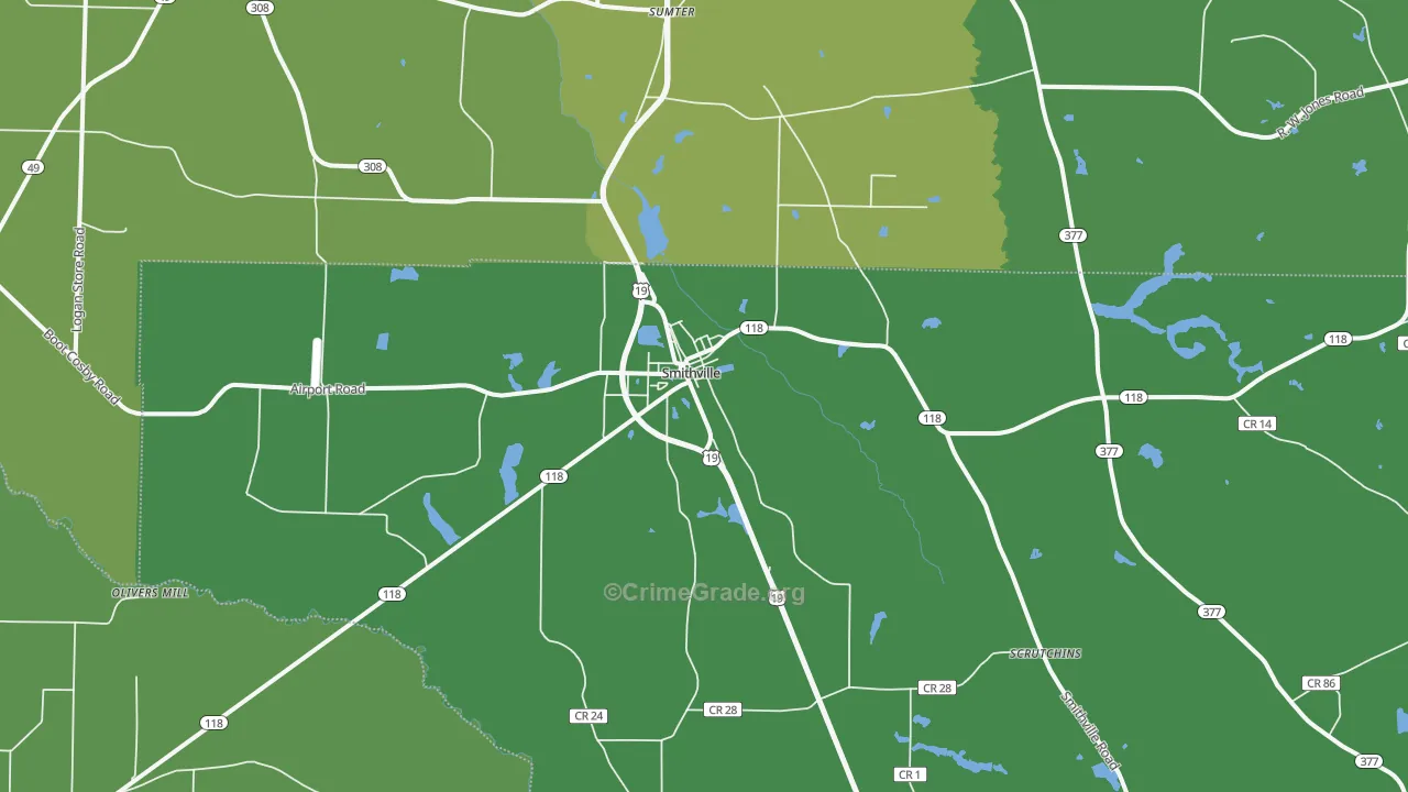31787, GA Map of Drug-Related Crime Rates