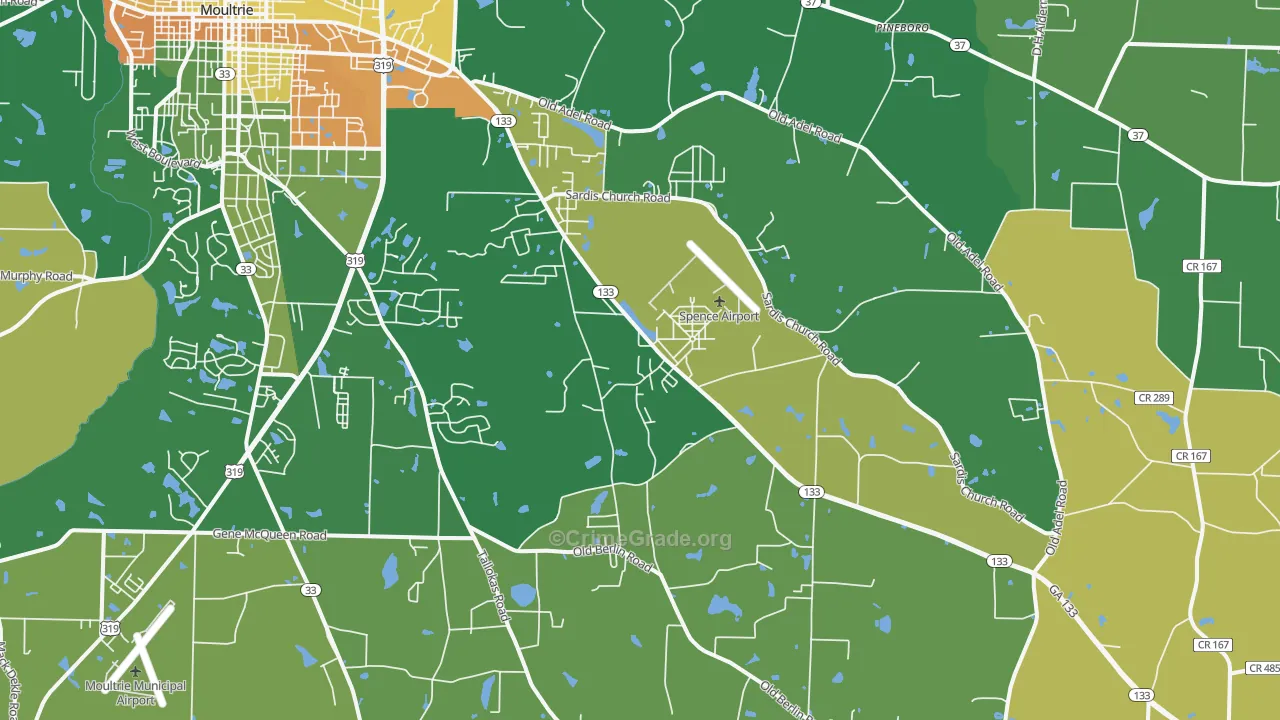 31788, GA Map of Drug-Related Crime Rates