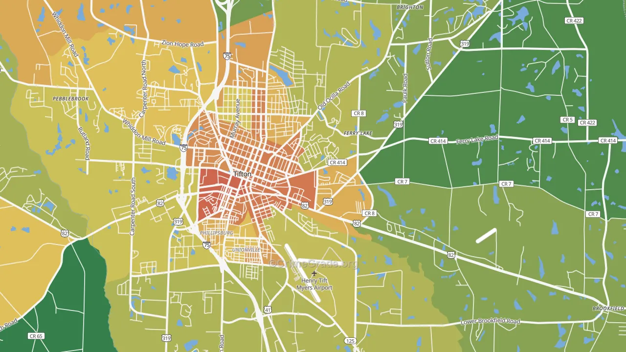 31794, GA Map of Drug-Related Crime Rates