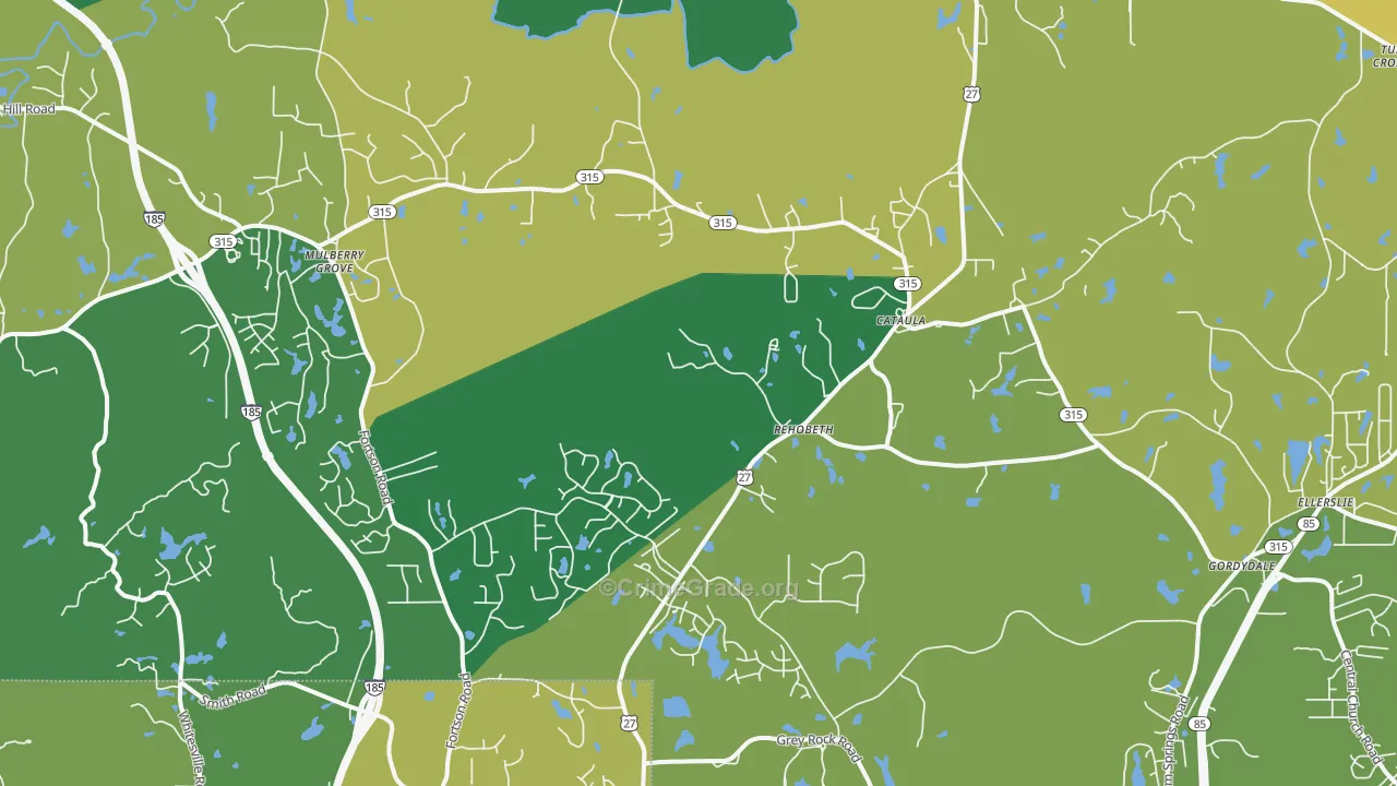 31804, GA Map of Drug-Related Crime Rates
