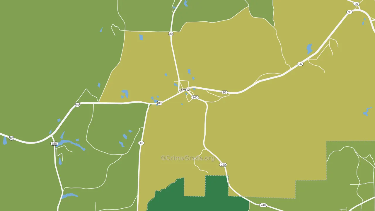 31810, GA Map of Drug-Related Crime Rates