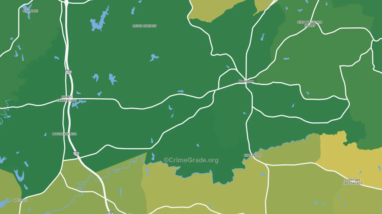 31811, GA Map of Drug-Related Crime Rates