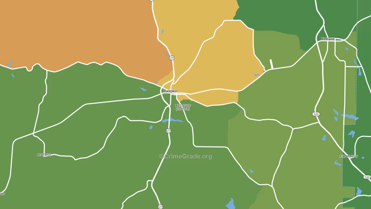 31815, GA Map of Drug-Related Crime Rates