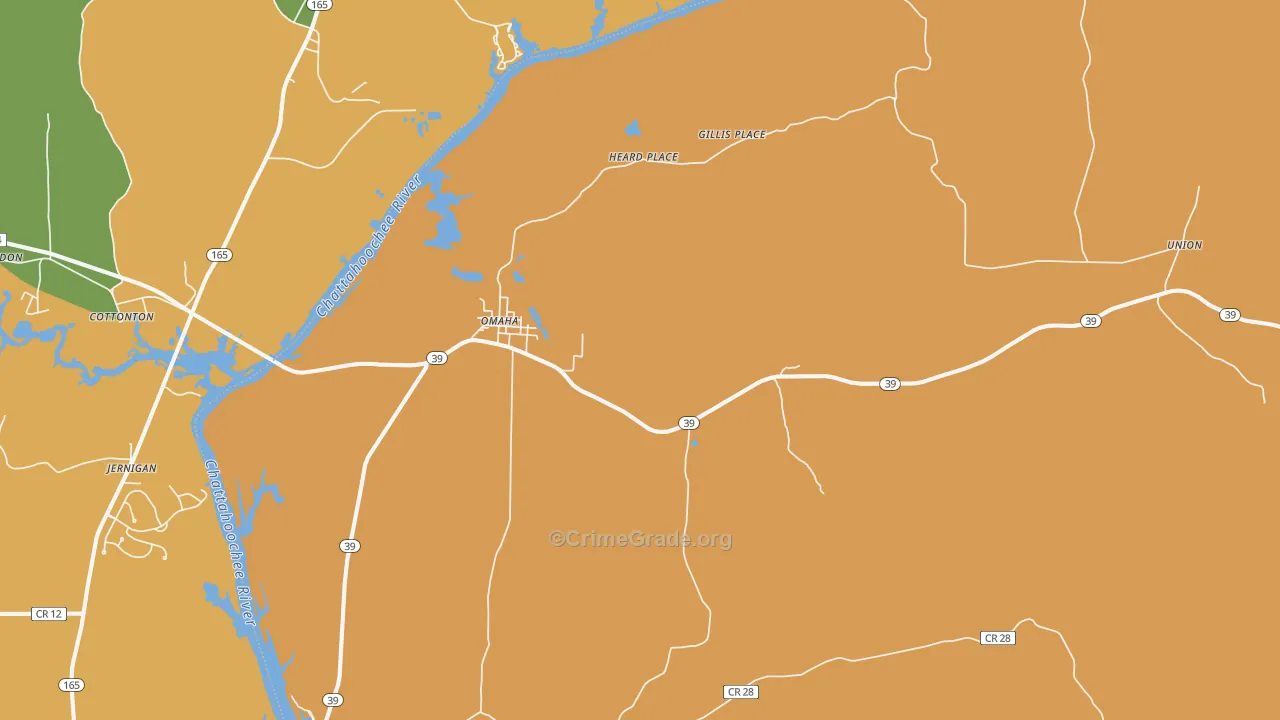 31821, GA Map of Drug-Related Crime Rates