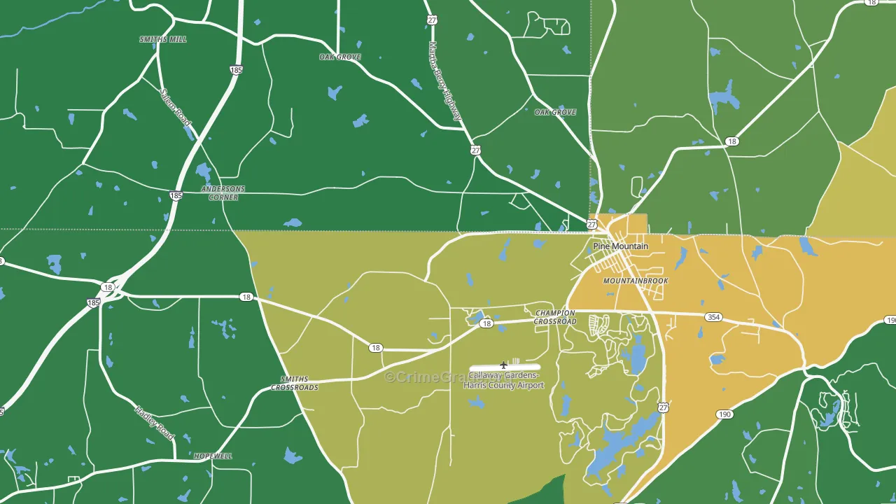 31822, GA Map of Drug-Related Crime Rates