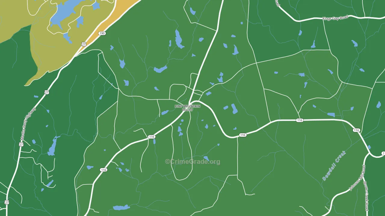 31823, GA Map of Drug-Related Crime Rates