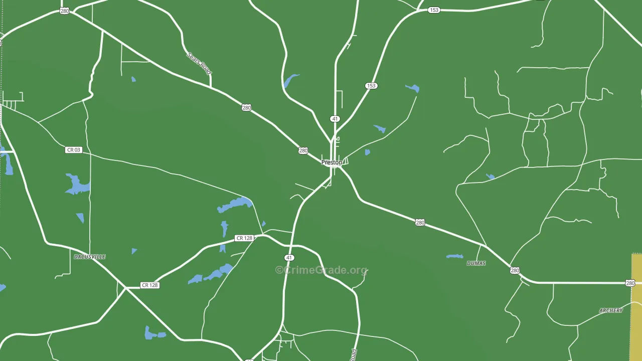 31824, GA Map of Drug-Related Crime Rates