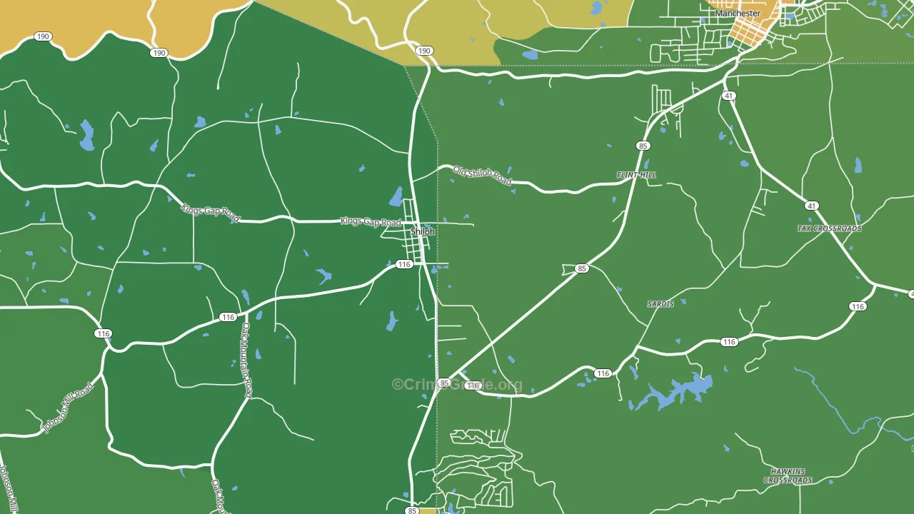 31826, GA Map of Drug-Related Crime Rates