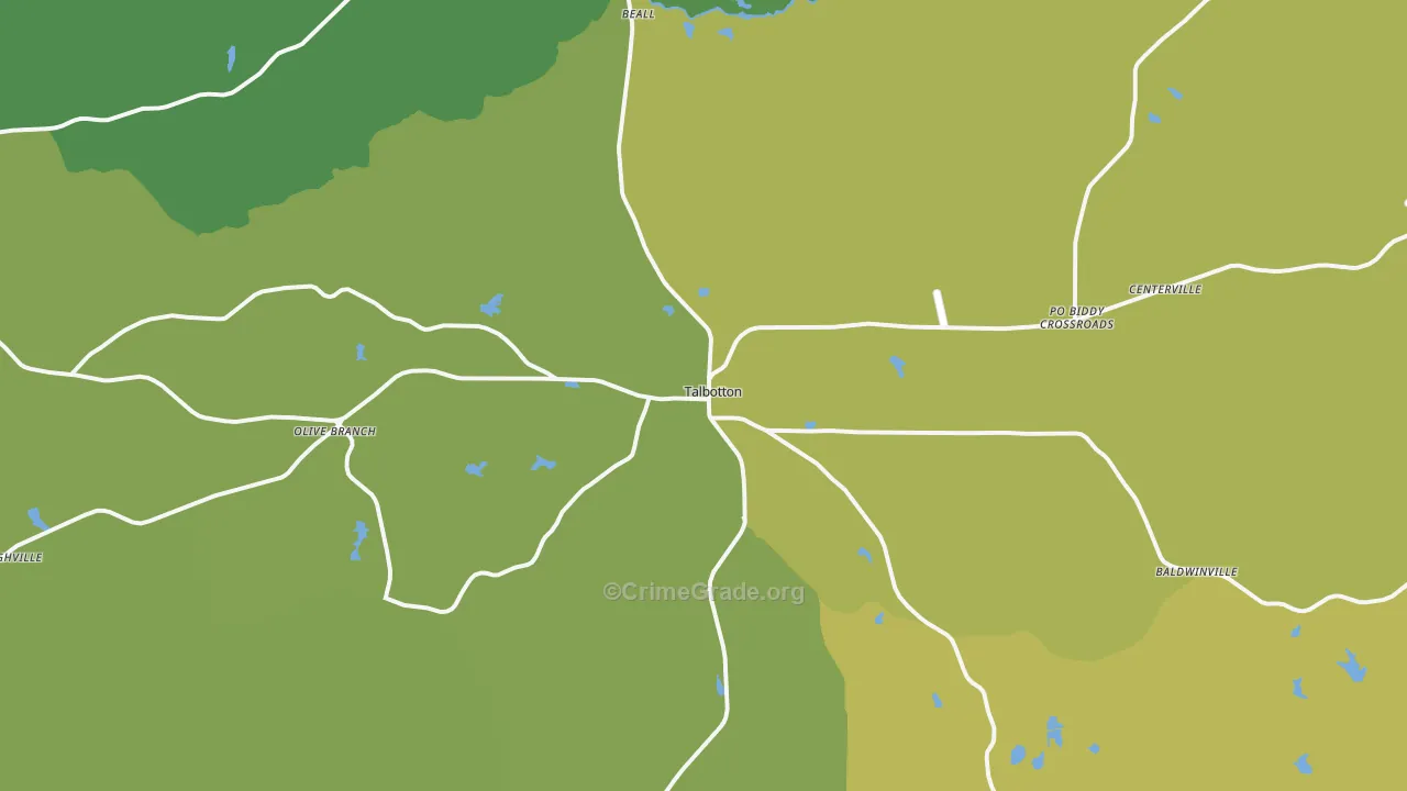 31827, GA Map of Drug-Related Crime Rates