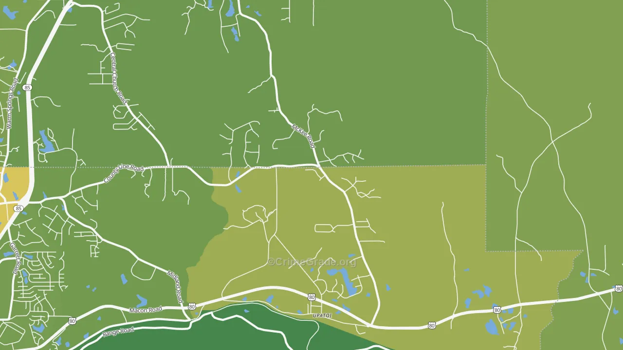 31829, GA Map of Drug-Related Crime Rates