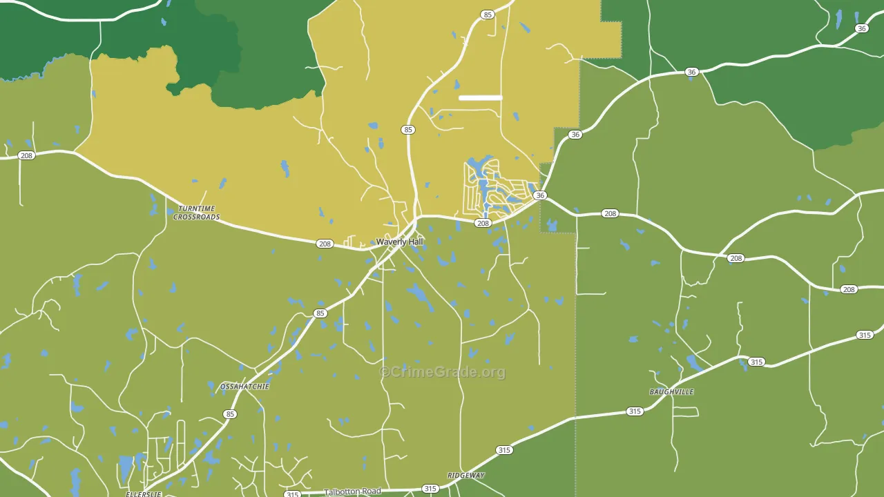 31831, GA Map of Drug-Related Crime Rates