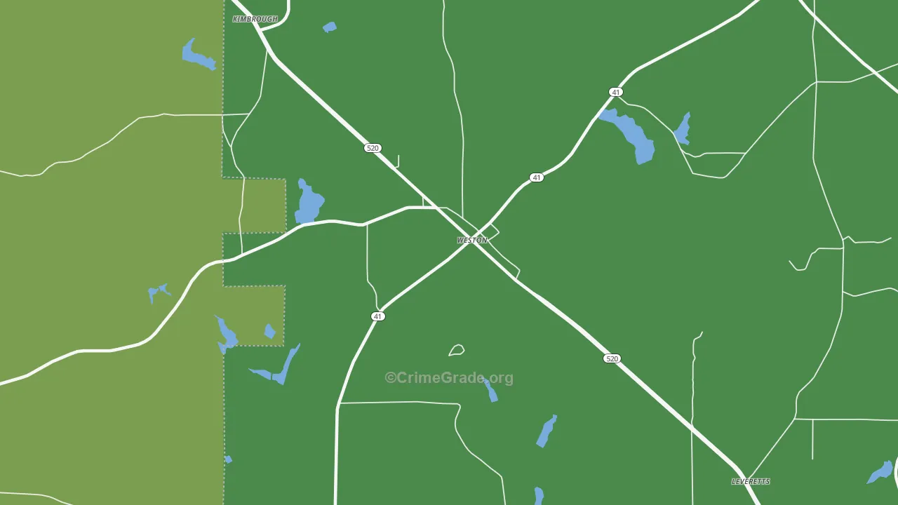 31832, GA Map of Drug-Related Crime Rates