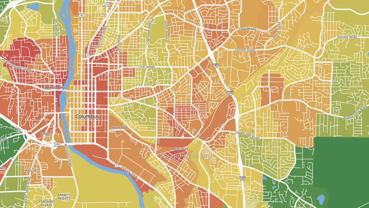 31906, GA Map of Drug-Related Crime Rates